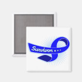 Colon Cancer Survivor Ribbon Magneet (Voorkant / Achterkant)