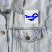 Colon Cancer Survivor Ribbon Vierkante Button 5,1 Cm (In situ)