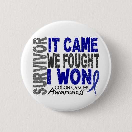 Colon Cancer Survivor We vonden dat ik wou Ronde Button 5,7 Cm (Voorkant)
