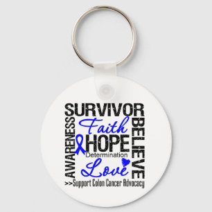 Colon Cancer Survivors Motto Sleutelhanger