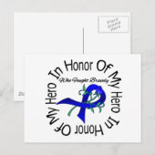 Colon Cancer ter ere van mijn Hero Briefkaart (Voorkant / Achterkant)