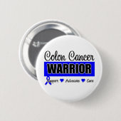 Colon Cancer Warrior Badge Ronde Button 5,7 Cm (Voorkant /achterkant)