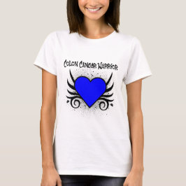 Colon Cancer Warrior Heart T-shirt