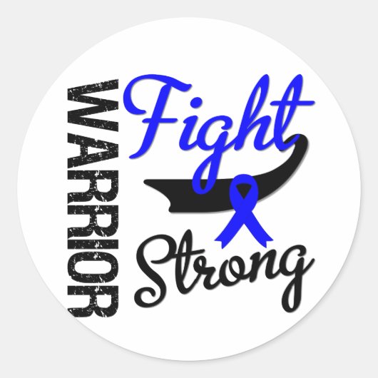 Colon Cancer Warrior Ronde Sticker (Voorkant)