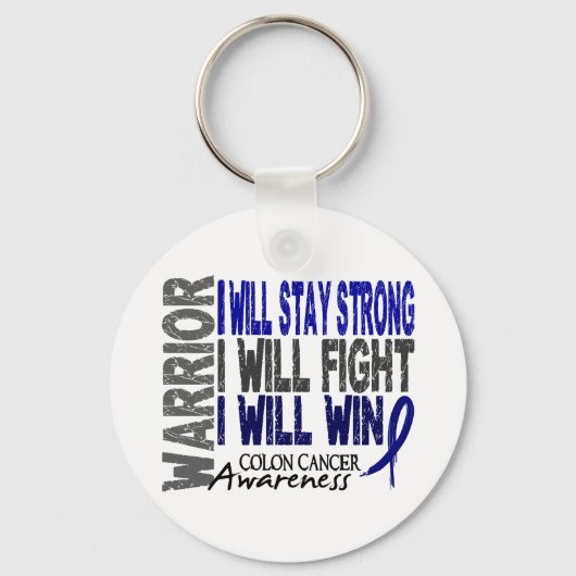 Colon Cancer Warrior Sleutelhanger (Voorkant)