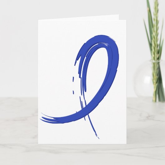 Colon Cancer's Blue Ribbon A4 Kaart (Voorkant)