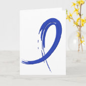 Colon Cancer's Blue Ribbon A4 Kaart (Gele Bloem)