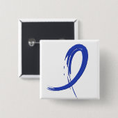 Colon Cancer's Blue Ribbon A4 Vierkante Button 5,1 Cm (Voorkant /achterkant)