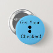 Colon Check Ronde Button 5,7 Cm (Voorkant /achterkant)