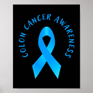 Colon colorectale kanker bewustzijn blauwe maart h poster