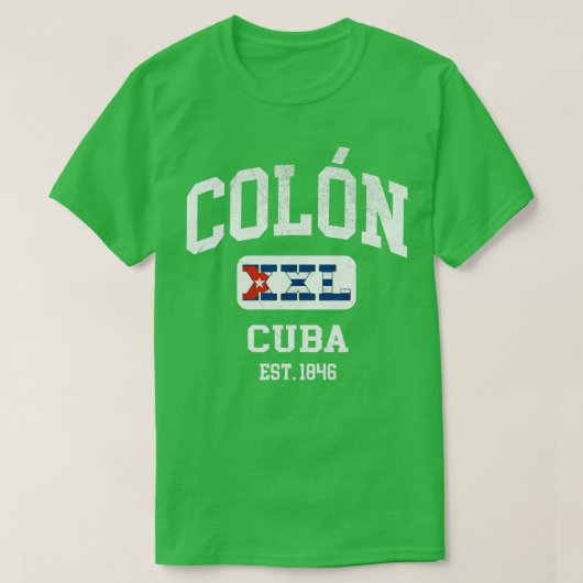 Colon Cuba XXL Atletisch ontwerp 1 T-shirt (Design voorkant)