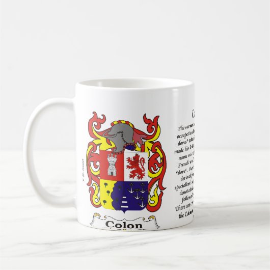 Colon Family Coat of Arms mok (Links)