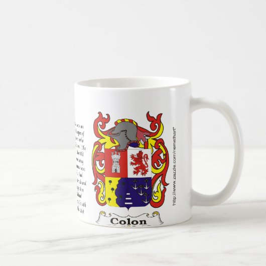 Colon Family Coat of Arms mok (Rechts)
