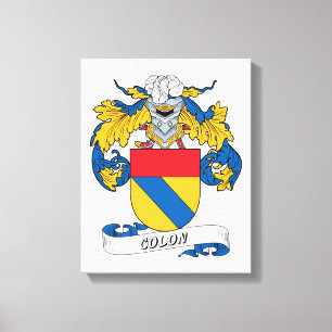 Colon Family Crest Canvas Afdruk