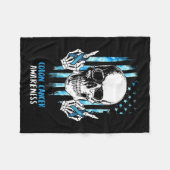 Colon kanker bewustzijn schedel kostuum geschenken fleece deken (Voorkant (Horizontaal))