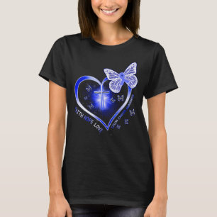 colon kanker cross gift krijger t-shirt