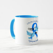 Colon kanker overlevende 2 jaar cadeau personalise mok (Voorkant links)