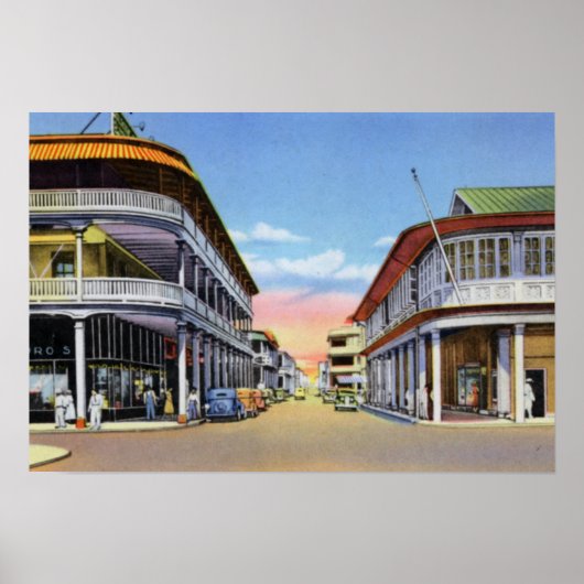 Colon Panama Front Street Poster (Voorkant)