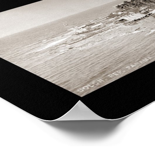 Colon, Panama & Ships Foto 1913 Poster (Hoek)