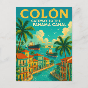 “COLÓN — POORT NAAR HET PANAMAKANAAL BRIEFKAART
