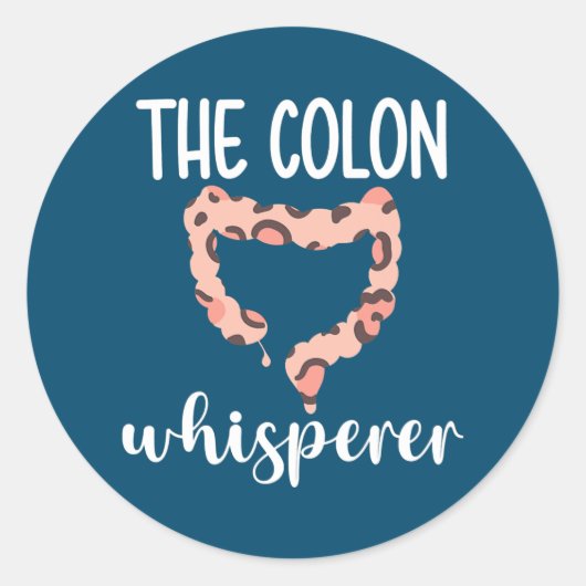 Colon Whisperer Gastroenterologist Ronde Sticker (Voorkant)