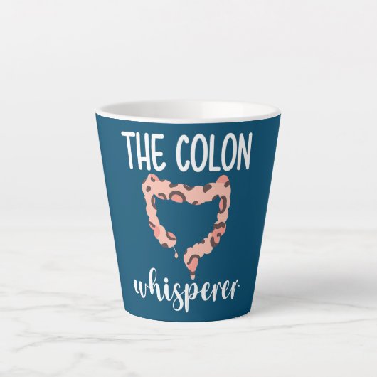 Colon Whisperer Gastroenteroloog Latte Mok (Voorkant)