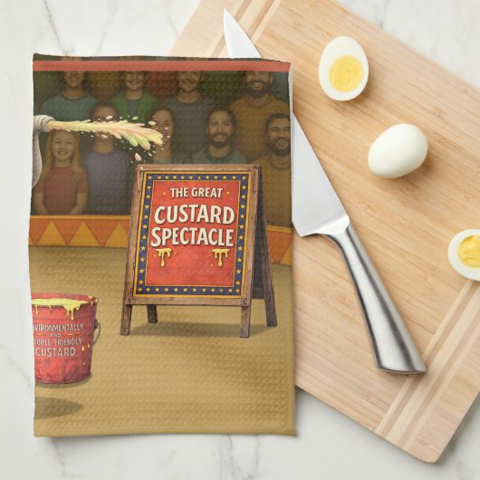 Colonel Klinger, custard slinger Theedoek (Quarter Fold)