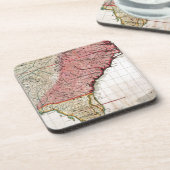 COLONIAL AMERIKA MAP, 1733 DRANKJES ONDERZETTER (Linkerzijde)