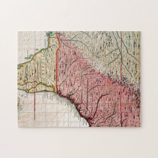 COLONIAL AMERIKA MAP, 1733 LEGPUZZEL (Horizontaal)