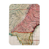 COLONIAL AMERIKA MAP, 1733 MAGNEET (Verticaal)