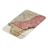 COLONIAL AMERIKA MAP, 1733 MAGNEET (Linkerzijde)