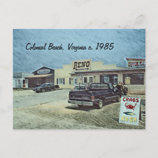 Colonial Beach, Virginia circa 1985 Briefkaart