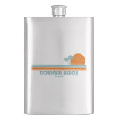 Colonial Beach Virginia Sun Palm Trees Flacon (Voorkant)