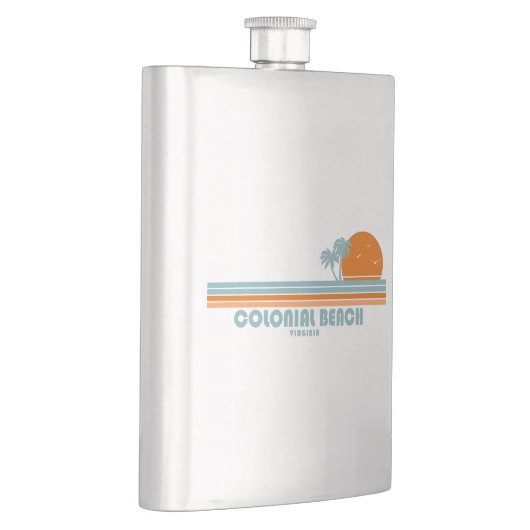 Colonial Beach Virginia Sun Palm Trees Flacon (Rechts)