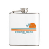 Colonial Beach Virginia Sun Palm Trees Heupfles (Voorkant)