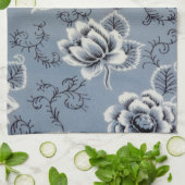 Colonial Blue Flower Pattern | Keukenhanddoeken (Gevouwen)