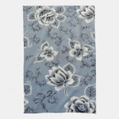 Colonial Blue Flower Pattern | Keukenhanddoeken (Verticaal)