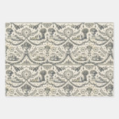 Colonial Blue Harvest Toile Inpakpapier Vel (Voorkant 3)