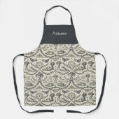 Colonial Blue Harvest Toile Personalized Schort (Voorkant)