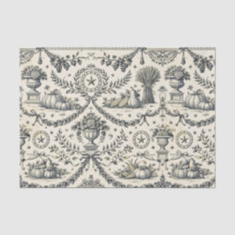 Colonial Blue Harvest Toile Tissuepapier