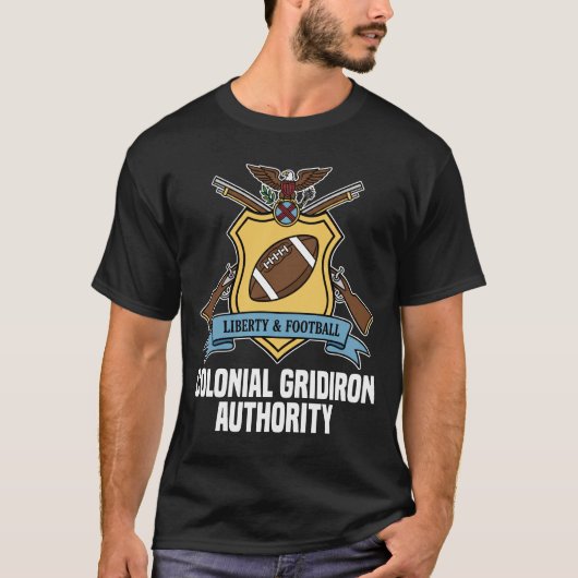 COLONIAL GRIDIRON AUTHORITY - NEW ENGLAND FOOTBALL T-SHIRT (Voorkant)