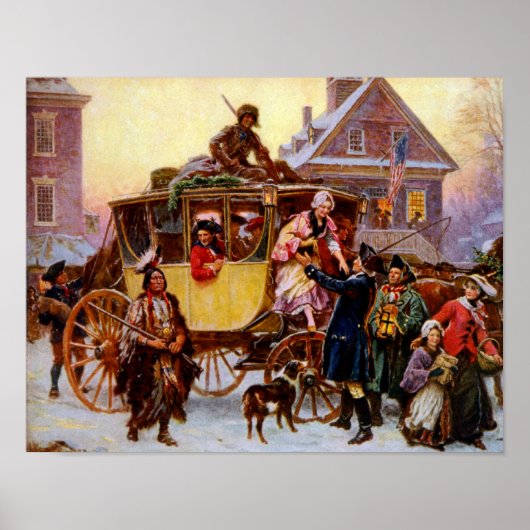 Colonial kerstdruk poster (Voorkant)