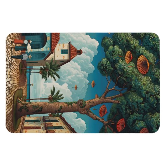 Colonial Plaza met zeezicht Magneet (Horizontaal)