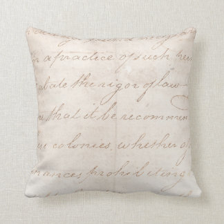 Colonial Script Parchment Paper Kussen