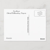 Colonial Williamsburg Courthouse Briefkaart (Achterkant)