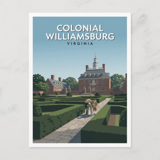 Colonial Williamsburg Virginia Briefkaart (Voorkant)