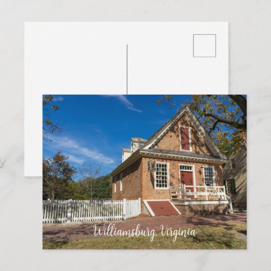 Colonial Williamsburg Virginia Briefkaart (Voorkant / Achterkant)