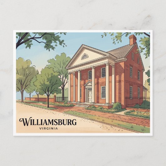 Colonial Williamsburg Virginia Briefkaart (Voorkant)