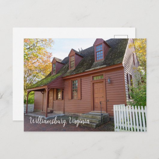 Colonial Williamsburg Virginia Briefkaart (Voorkant / Achterkant)