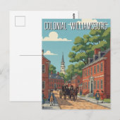 Colonial Williamsburg Virginia Reizen Briefkaart (Voorkant / Achterkant)